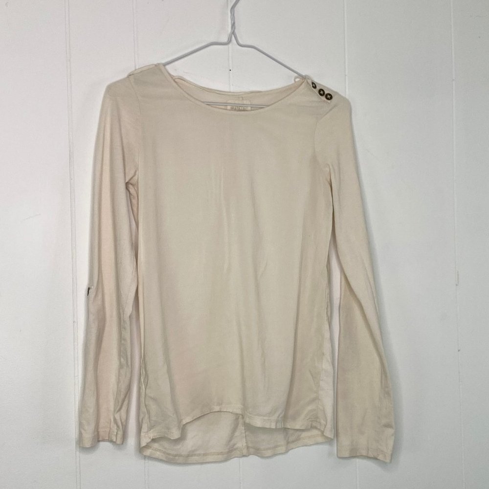 Zara Trafaluc Button Shoulder Top
